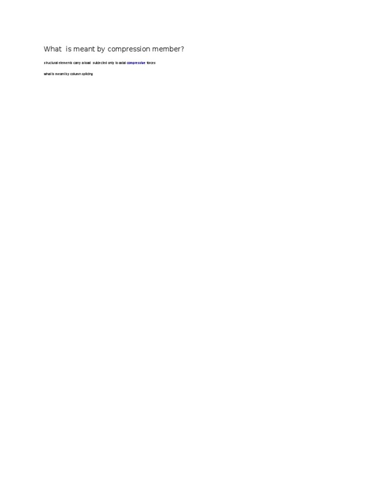 Understanding Compression Members and Splicing | PDF