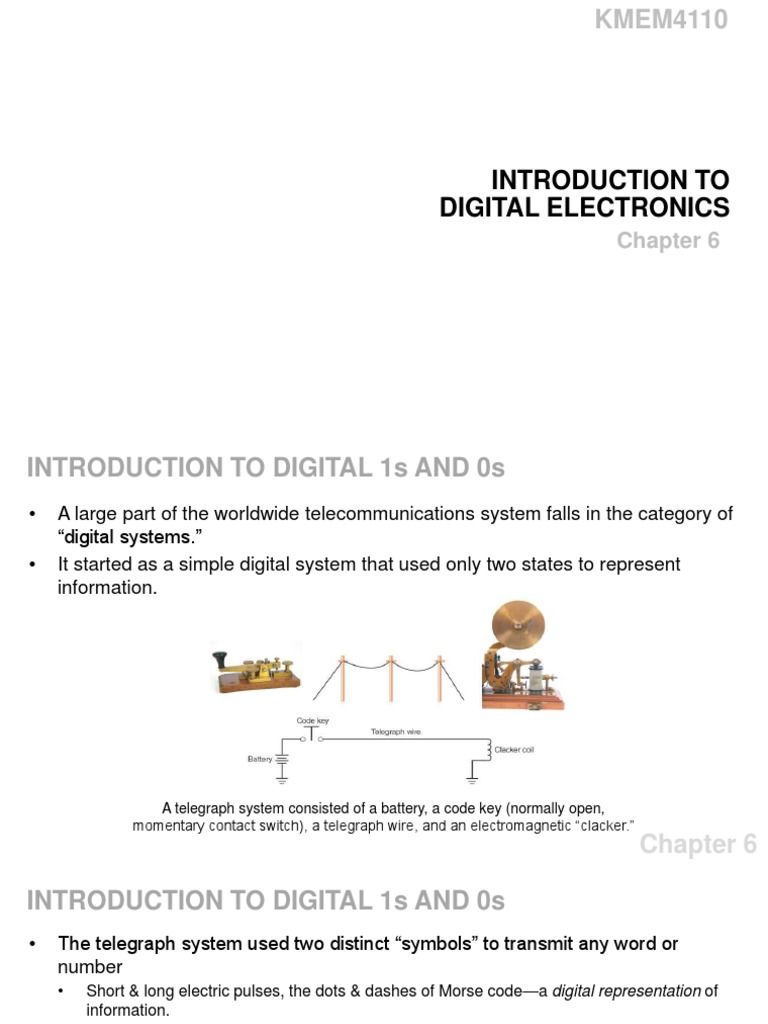 Introduction to Digital Electronics | PDF | Digital Signal | Signal ...
