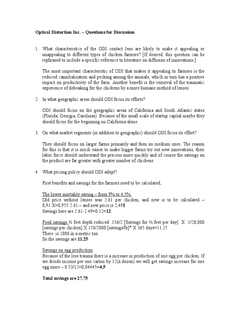 Optical Distortion Inc Answers PDF Lens (Optics) Innovation