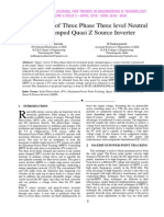 Space Vector of Three Phase Three Level Neutral Point Clamped Quasi Z Source Inverter