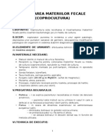 Recoltarea Materiilor Fecale (Coprocultura)