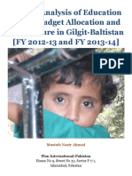 Gender Analysis of Education Sector Budget Allocation and Expenditure in Gilgit-Baltistan (FY 2012-13 and FY 2013-14)