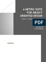 A Metric Suite For Object Oriented Design: Shyam R. Chidamber and Chris F. Kemerer