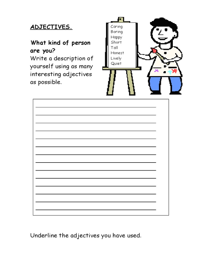 Adjectives. What Kind of Person Are You? | PDF