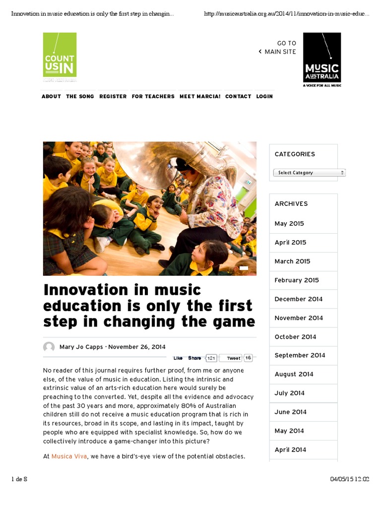 Transforming Music Education in Australia | PDF | Music Education ...