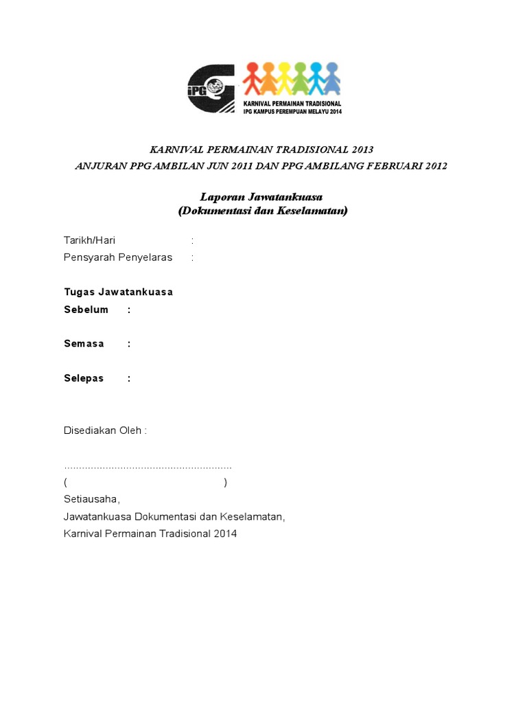 Contoh Laporan Jawatankuasa
