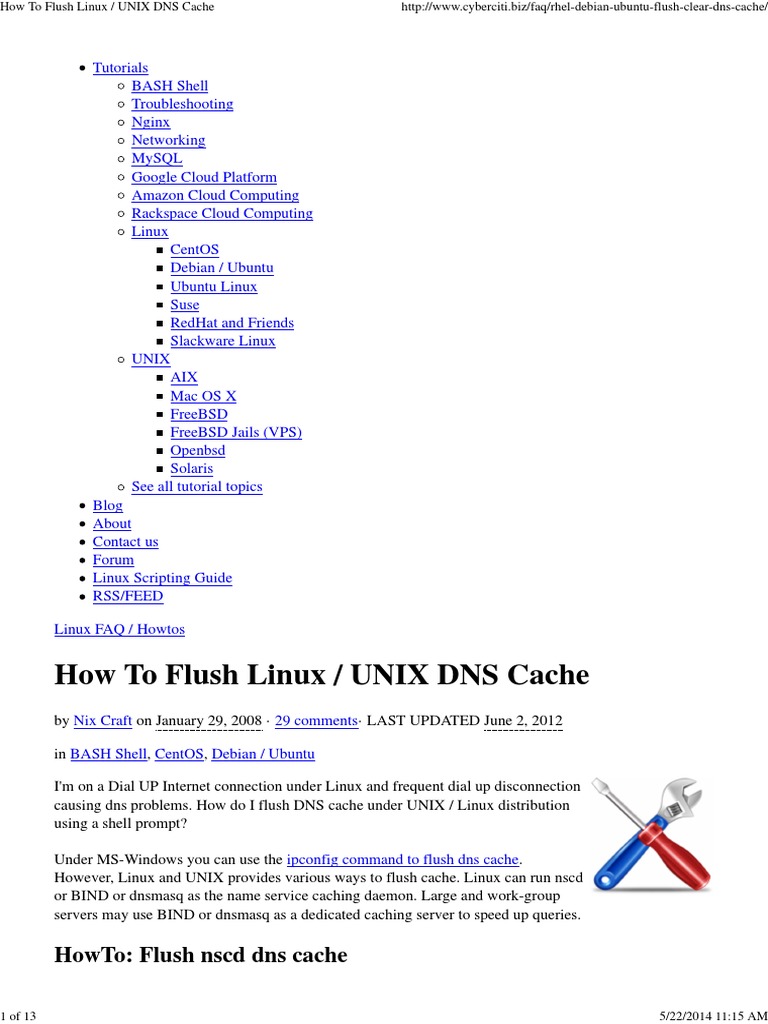 How to Flush Linux _ UNIX DNS Cache Domain Name System