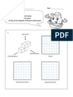 Sketch The (A) Plan (B) Front Elevation (C) Side Elevation of The Given Diagram at The Provided Space