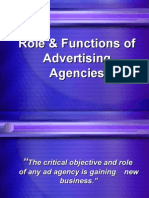 Role & Functions of Advt Agencies