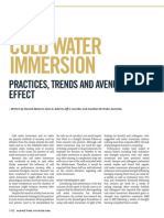 Cold Water Immersion - Practices, Trends and Avenues of Effect