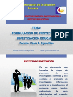 Curso de Formulación de Proyectos de Investigación Educativa 2015
