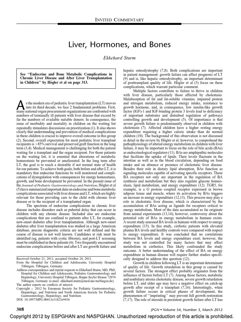 Liver, Hormones, and Bones.2 PDF Medical Specialties Medicine