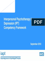Interpersonal Psychotherapy For Depression Ipt Competency Framework