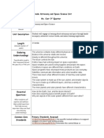 6th Grade Astronomy and Space Science Chapter 1-3 Unit Plan