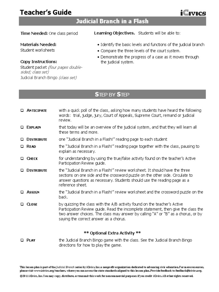 worksheet Judicial Branch Worksheet judicial branch in a flash supreme courts state court united states