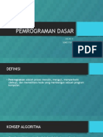 Pemrograman Dasar Kelas X