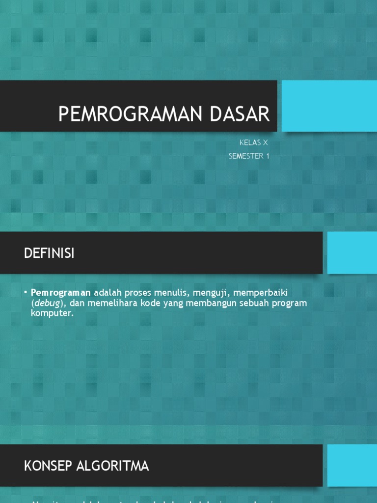 Algoritma dan Pemrograman Dasar | PDF
