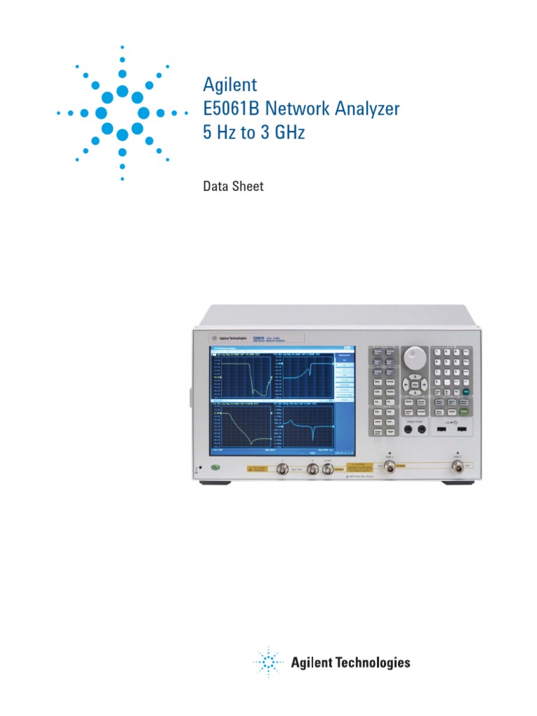 Agilent E5061B Network Analyzer Data Sheet | PDF | Hertz | Decibel