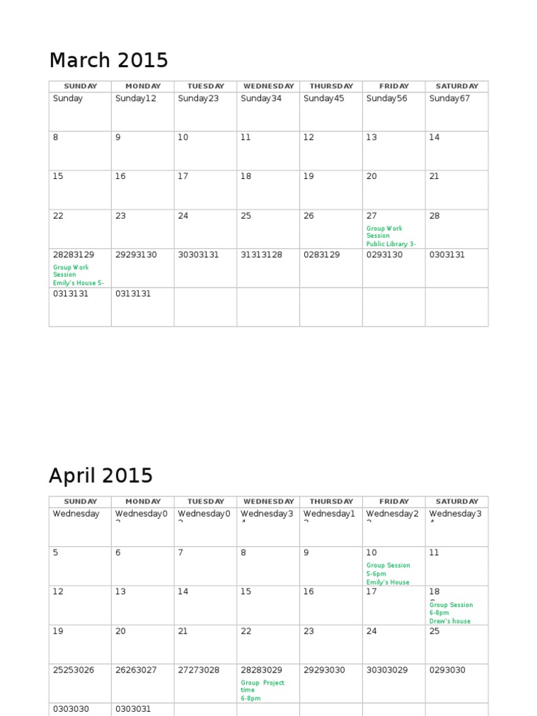 March to May 2015 Group Sessions Schedule | PDF | Career & Growth ...