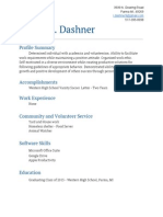 Logan D. Dashner: Profile Summary