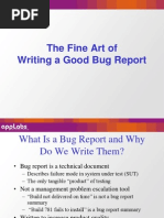 Good Bug Reporting