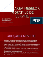 Aranjarea Meselor În Spa - Iile de Servire