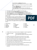 Answer Key To English Advanced Vocabulary and Structure Practice