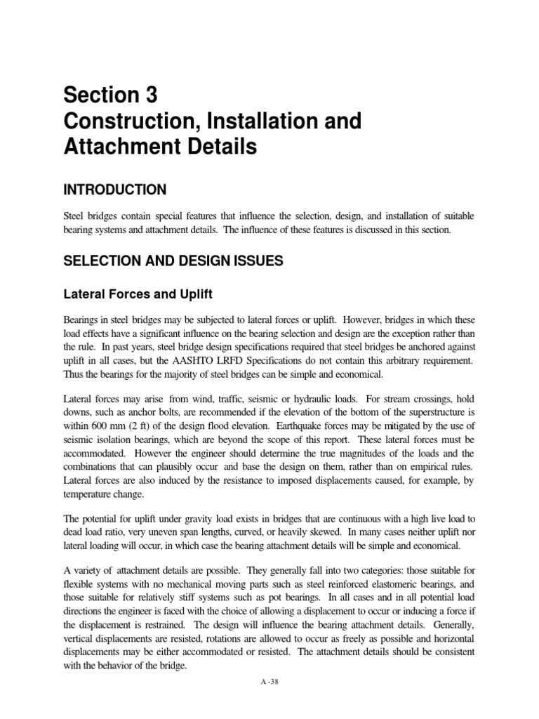 Bridges All Paper Steel Bridge Bearing Selection and Design Guide Part III PDF