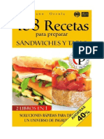 168 Recetas para Preparar Sandwiches y Tapas