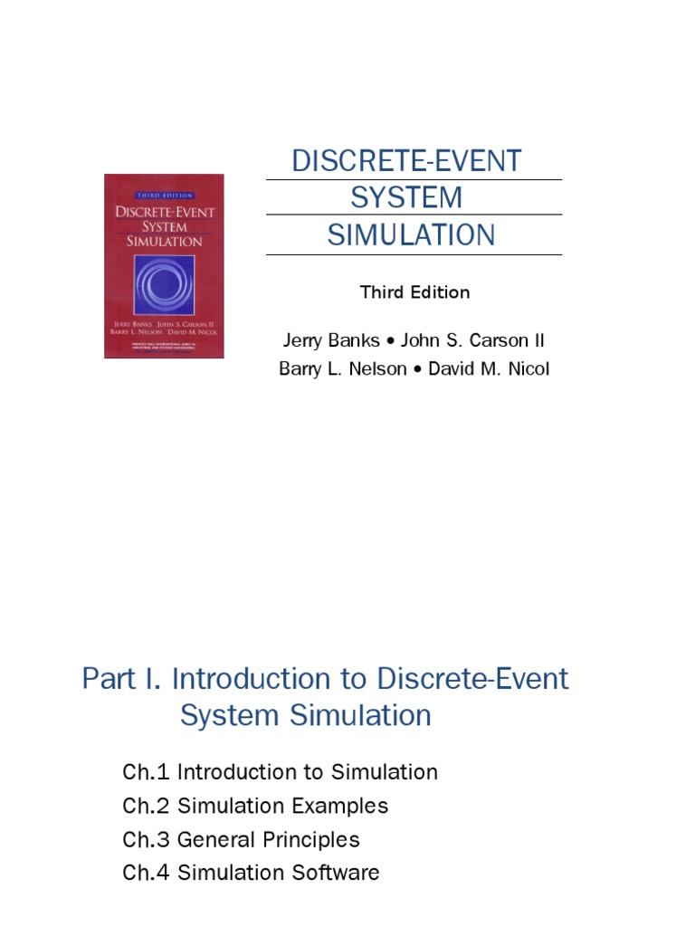 Discrete Event Simulation Book Jerry Banks Pdf Conceptual Model Simulation