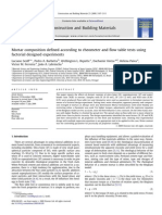 Mortar Composition Defined According To Rheometer and Flow Table Tests Using Factorial Designed Experiments