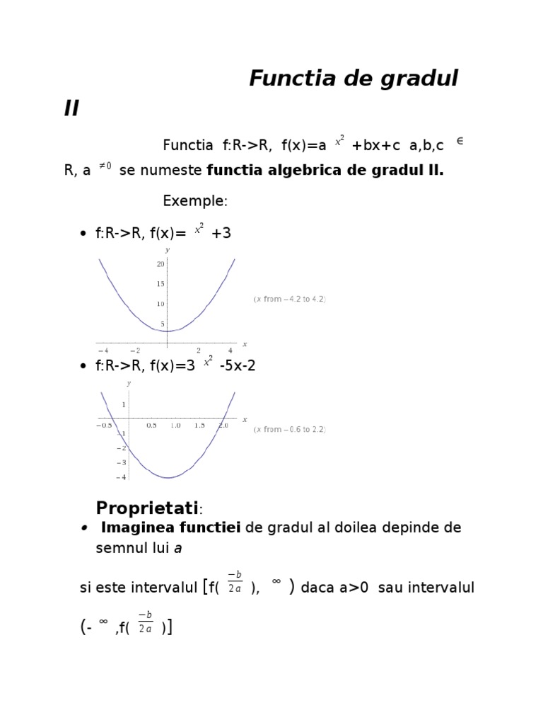 Functia de Gradul II | PDF