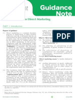 Guidance Note: New Guidance On Direct Marketing
