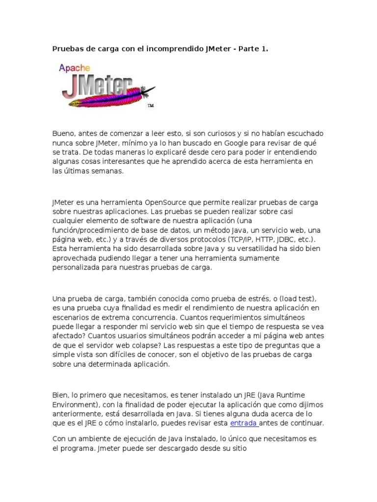 Introducción a Pruebas de Carga con JMeter | PDF | Servidor web ...