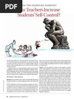 American Educator: Can Teachers Increase Students Self Control?