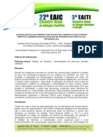 A Atualização Do Fluxo de Comunicação UNISIST Frente A Analise de Domínio