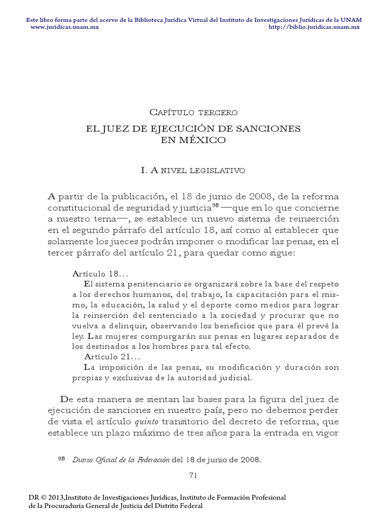 Juez de Ejecución de Sanciones en México | PDF | Juez | Pena capital