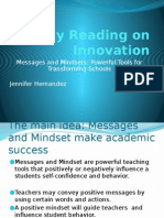 My Reading On Innovation: Messages and Mindsets: Powerful Tools For Transforming Schools Jennifer Hernandez