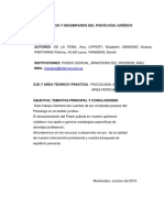 XXI Encuentro Trabajo - Amparos y Desamparos Del Psicologo Juridico