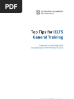 Download Top Tips for IELTS General Training produced by Cambridge ESOL by University of Cambridge ESOL Examinations SN26413504 doc pdf