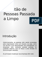 A Gestão de Pessoas Passada A Limpo