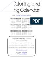 2015 Printable Calendar For Kids