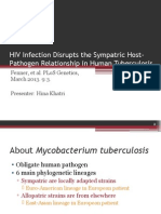 HIV Infection Disrupts The Sympatric Host-Pathogen Relationship in Human Tuberculosis