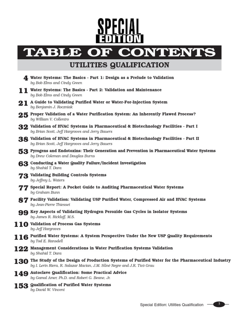 Utilities Qualification PDF Water Purification Verification And