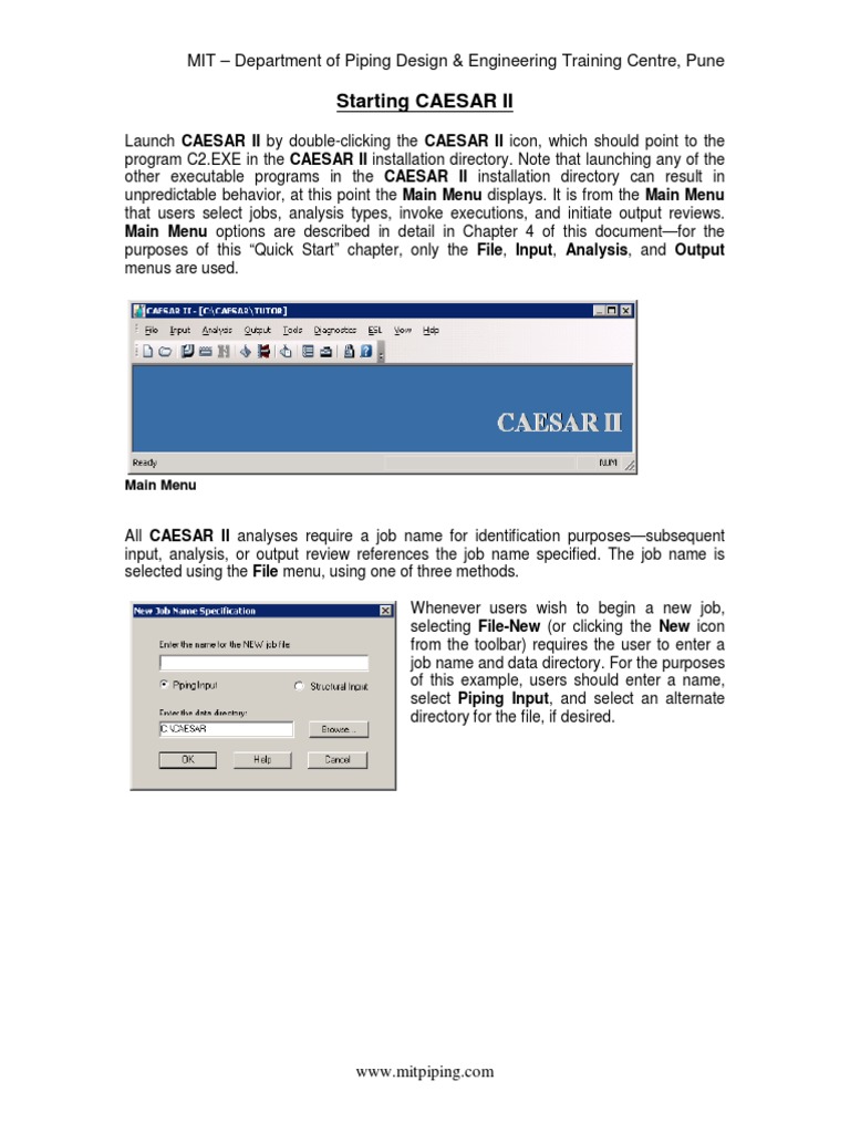CAESAR II Quick Start Guide | PDF | Matrix (Mathematics) | Spreadsheet