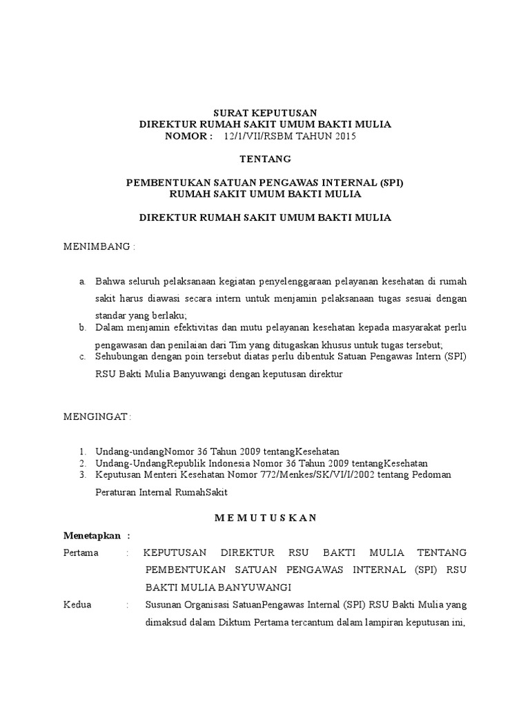 Contoh Laporan Audit Internal Rumah Sakit Kumpulan Contoh Laporan