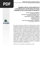 Plano de Controle de Manutenção