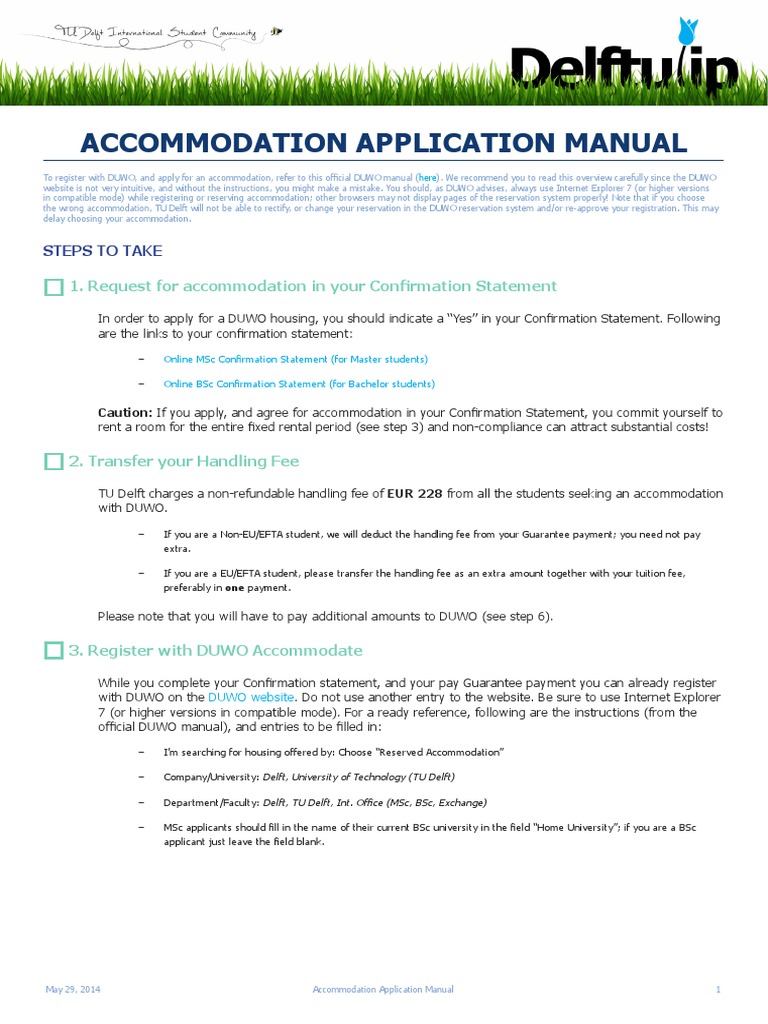 Application Manual PDF Fee Renting