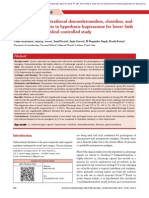 A Comparison of Intrathecal Dexmedetomidine, Clonidine, and Fentanyl As Adjuvants To Hyperbaric Bupivacaine For Lower Limb Surgery A Double Blind Controlled Study