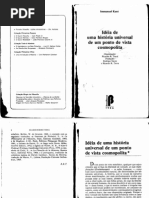 KANT, Immanuel. Ideia de Uma História Universal de Um Ponto de vista cosmopolita
